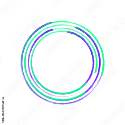 Colorful circle brush strokes