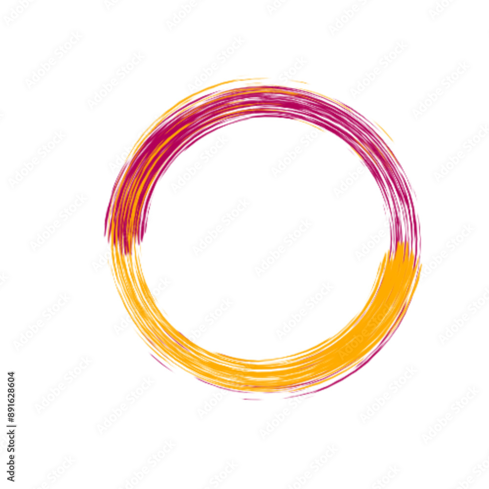 Colorful circle brush strokes Colorful circle brush strokes