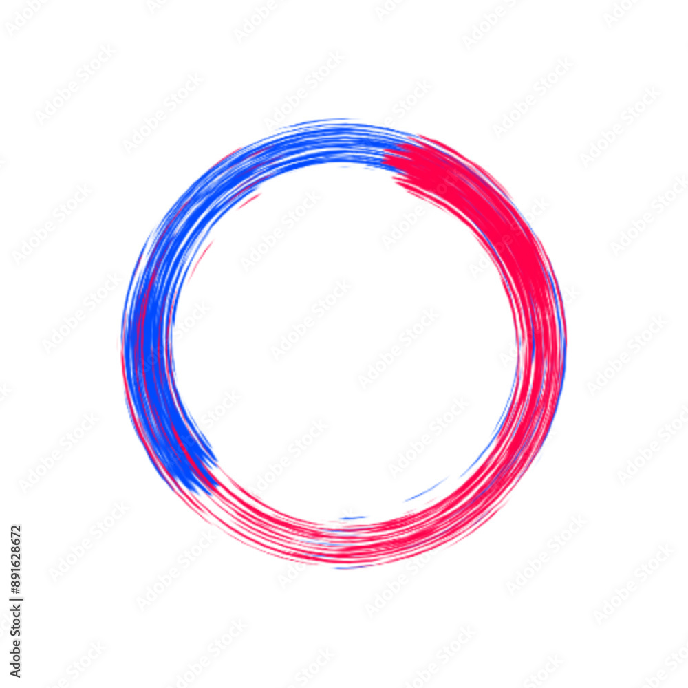 Colorful circle brush strokes Colorful circle brush strokes