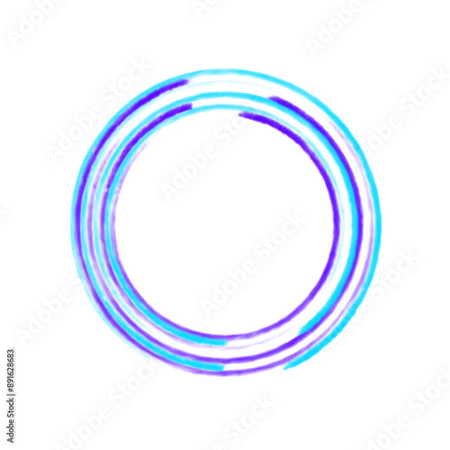 Colorful circle brush strokes