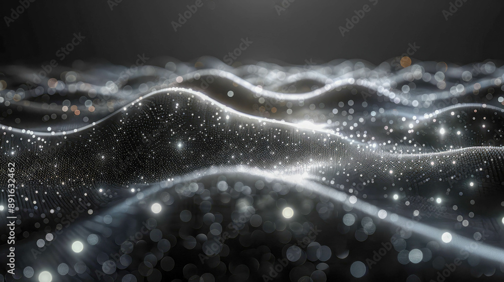 A black and white network of lines and dots, creating a visually striking and sophisticated representation of digital connections A black and white network of lines and dots, creating a visually striking and sophisticated representation of digital connections
