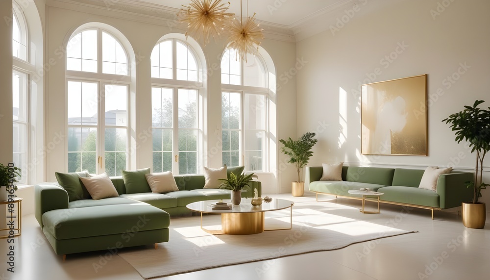 Fototapeta premium Photo interior modern design room 3d illustration