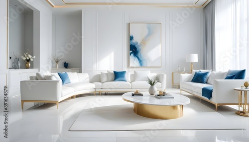 Wallpaper Mural Photo interior modern design room 3d illustration Torontodigital.ca