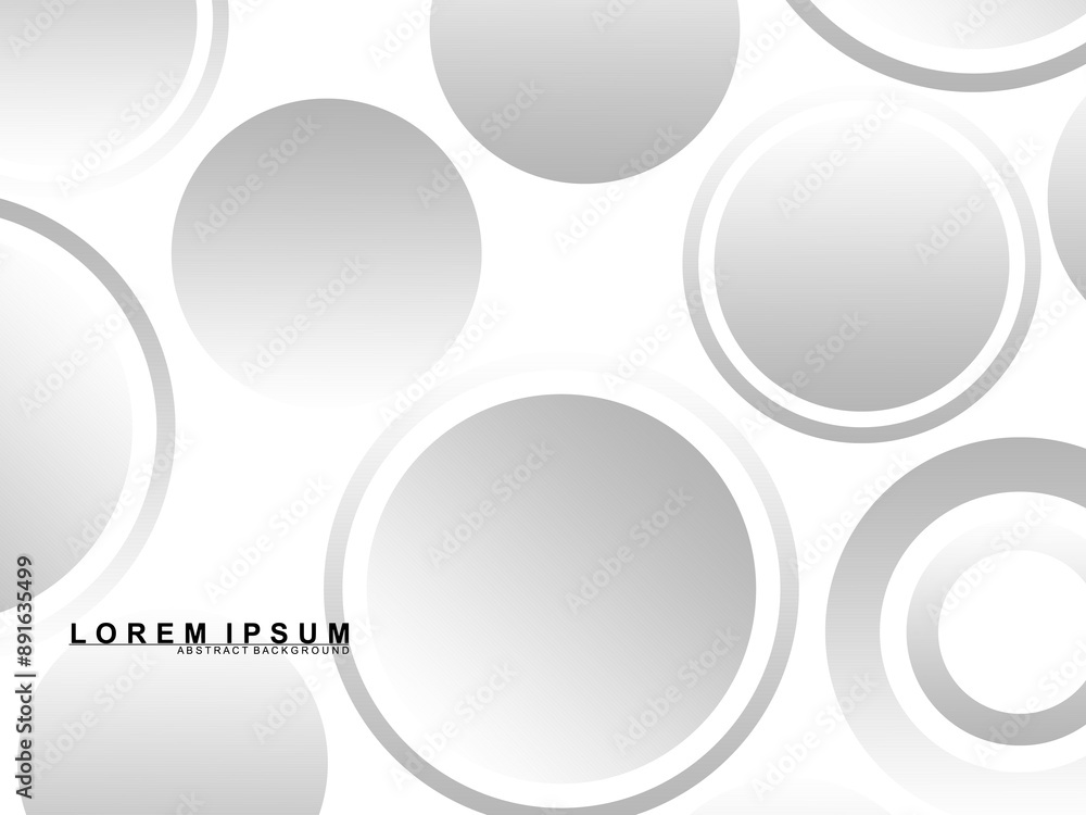 Abstract white background. Minimal geometric gray gradient white light background abstract design. Gray gradient white circle pattern background.