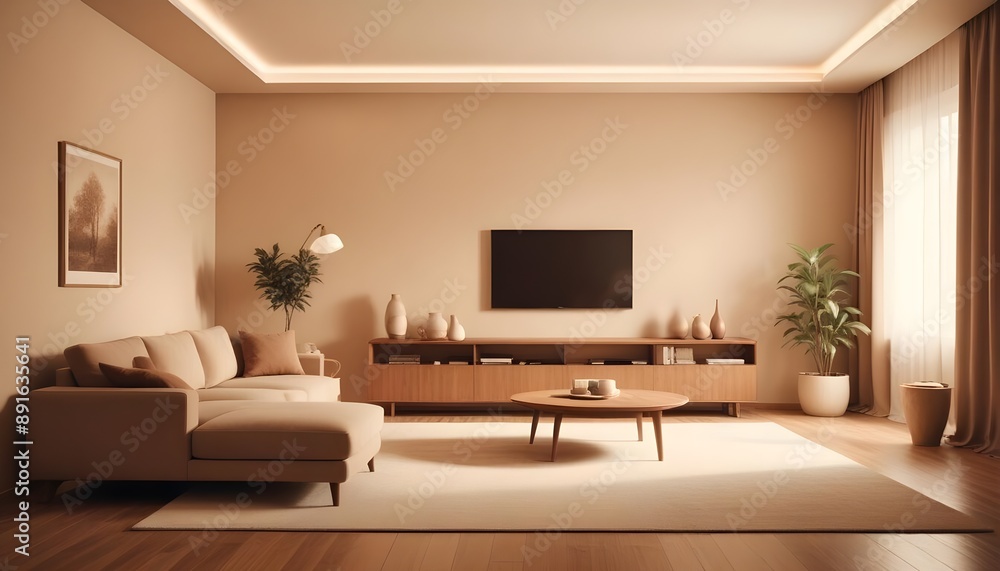 Photo interior modern design room 3d illustration Photo interior modern design room 3d illustration