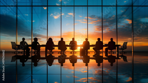 Window business people or planning in meeting 
