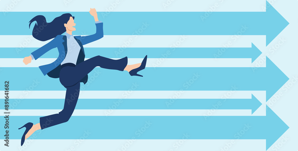 Obraz premium ビジネスにおけるロードマップのイラスト