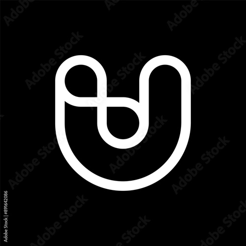 Letter U infinity logo design
