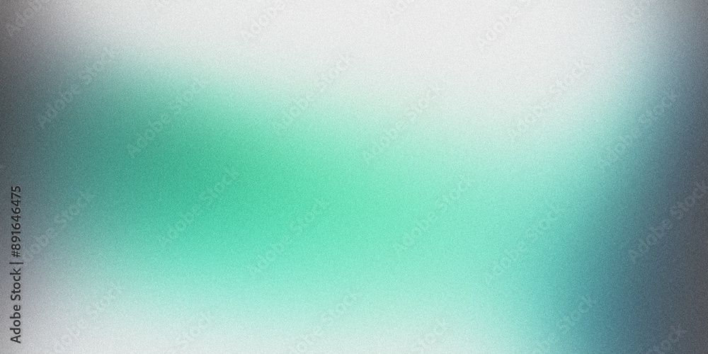 Abstract background with grainy texture gradient fading from green to white and grey Abstract background with grainy texture gradient fading from green to white and grey