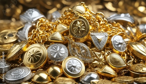 山積みになった金銀財宝