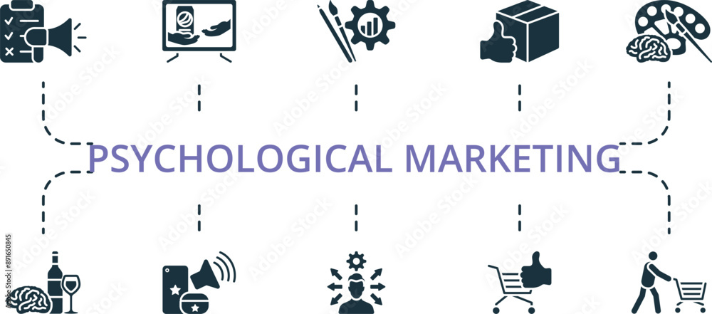 Psychological Marketing icon set. Monochrome simple Psychological Marketing icon collection. Sensory Marketing, Nlp, Cognitive, Reward Escalation, Anchoring, Habits Psychology, Audio Branding Psychological Marketing icon set. Monochrome simple Psychological Marketing icon collection. Sensory Marketing, Nlp, Cognitive, Reward Escalation, Anchoring, Habits Psychology, Audio Branding