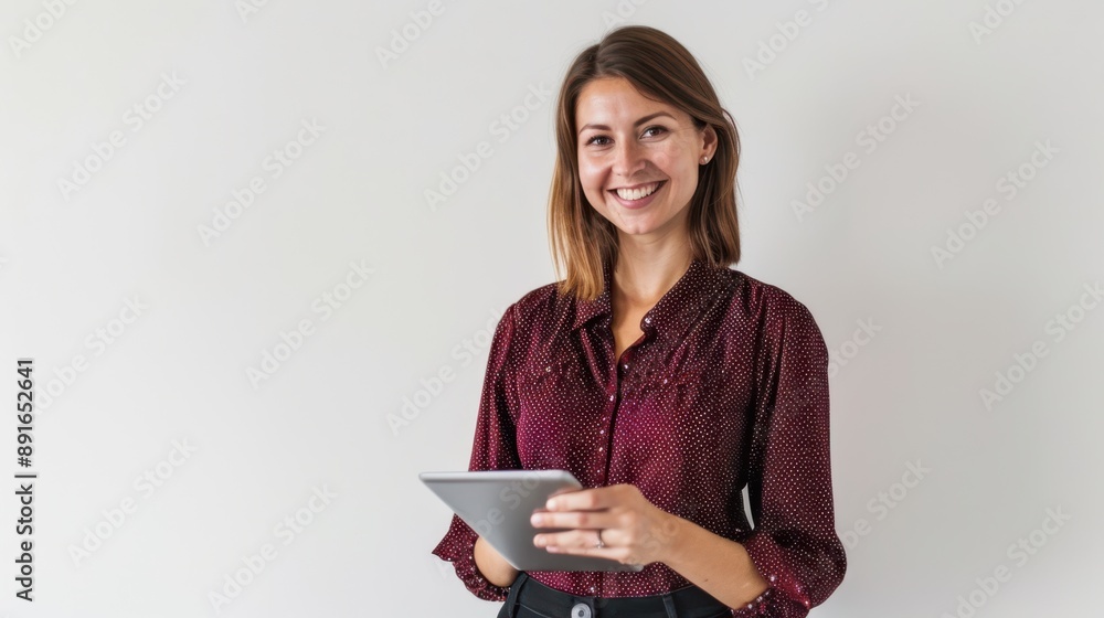 The woman with a tablet