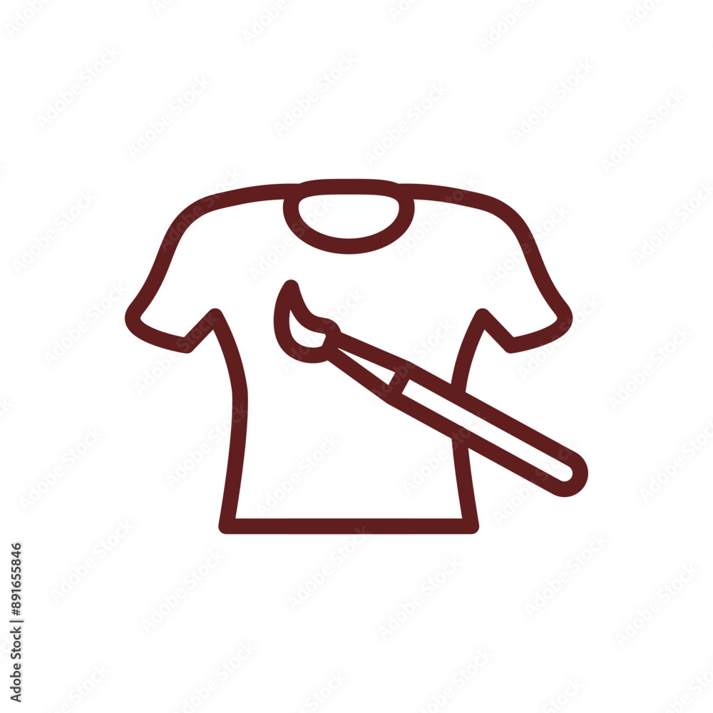 Shirt Design Vector Line Maroon Icon Design Shirt Design Vector Line Maroon Icon Design