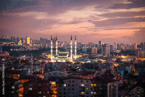Wallpaper Mural General view of Ankara during twilight Torontodigital.ca