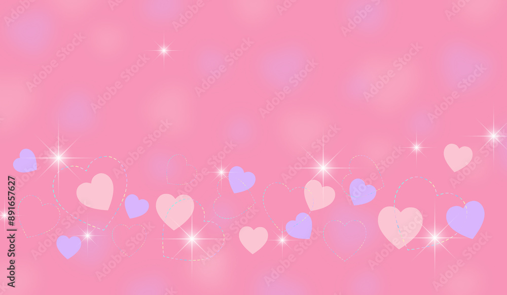 Pink abstract background with the pastel banner heart, Valentine background, post card Pink abstract background with the pastel banner heart, Valentine background, post card