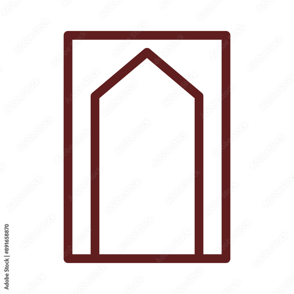 prayer rug Vector Line Maroon Icon Design prayer rug Vector Line Maroon Icon Design