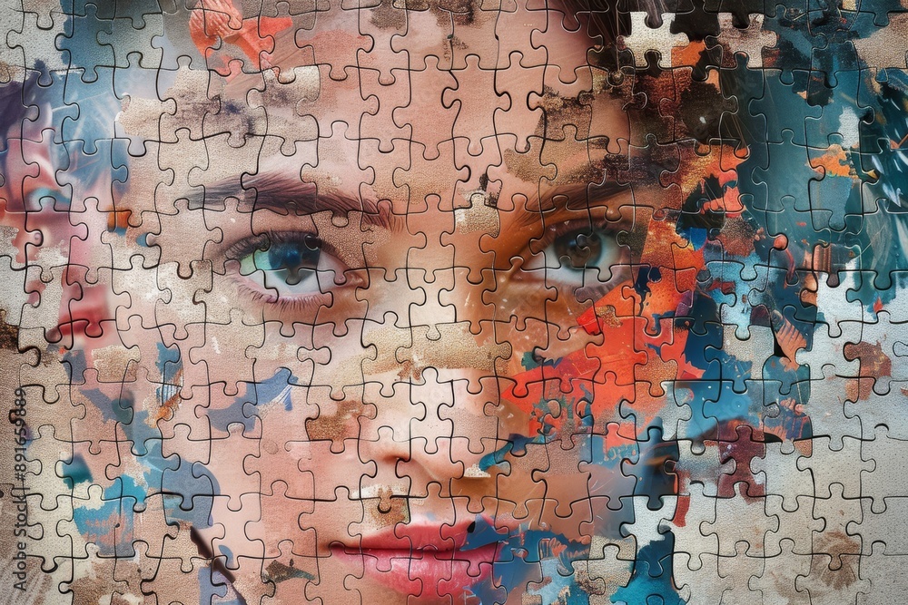 Fototapeta premium jigsaw puzzle with missing piece with generative ai.