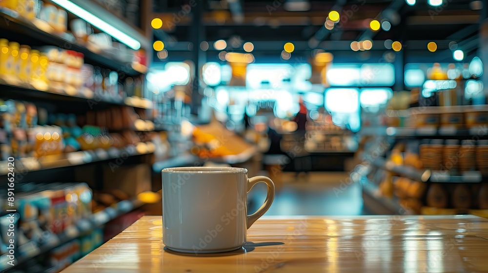 Coffee shop background. Cup of coffee latte on wood bar. Takeaway coffee. High quality AI generated image Coffee shop background. Cup of coffee latte on wood bar. Takeaway coffee. High quality AI generated image