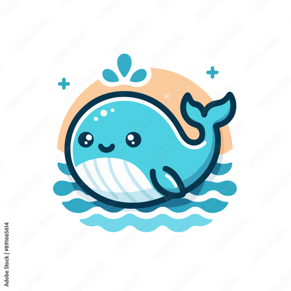 flat vector logo of a whale, flat logo of a whale. flat vector logo of a whale, flat logo of a whale.