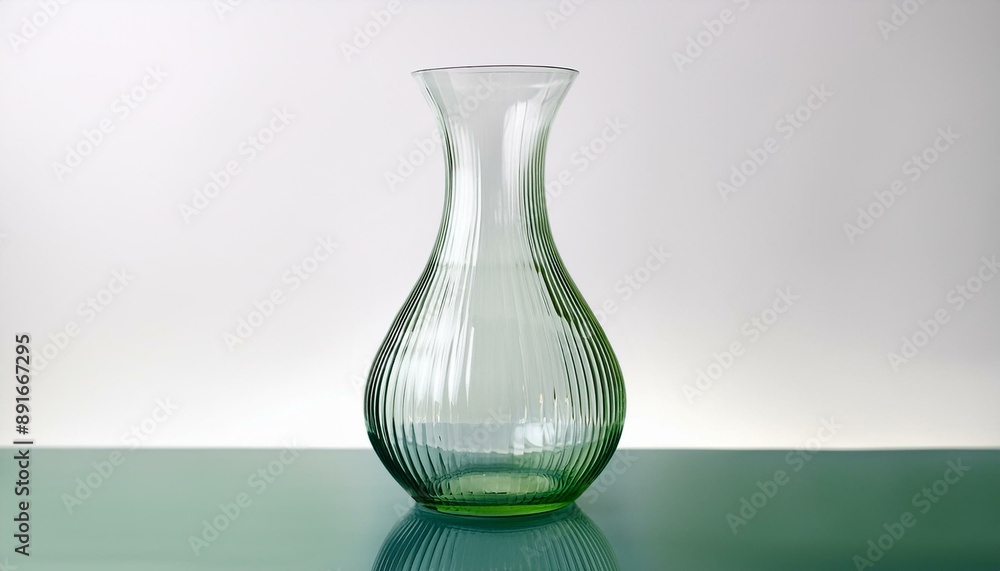 Glass vase mockup on white background, highlighting the brands logo and advertising tagline., glass vase, brand logo, advertising tagline, product placement Glass vase mockup on white background, highlighting the brands logo and advertising tagline., glass vase, brand logo, advertising tagline, product placement