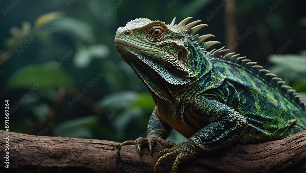 Magnificent Indian Water Dragon in Its Element Magnificent Indian Water Dragon in Its Element