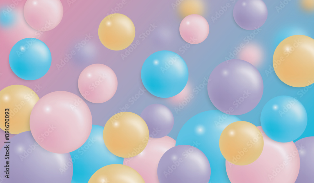 Virtual 3D bubble abstract background The bubbles move happily, golden, post card, vector. Virtual 3D bubble abstract background The bubbles move happily, golden, post card, vector.