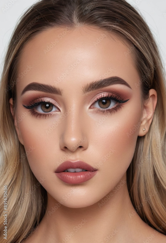 Influencer attempts a viral makeup challenge. Influencer attempts a viral makeup challenge.