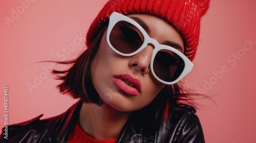 Wallpaper Mural The stylish woman’s portrait Torontodigital.ca