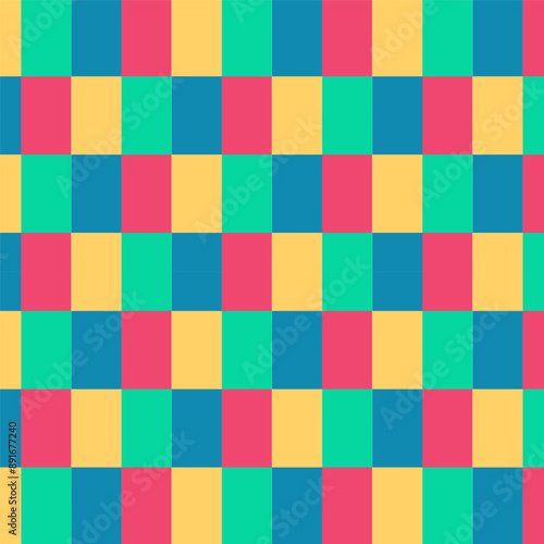 Seamless pattern with colorful squares.Geometric repeat pattern.Vector graphic illustration.