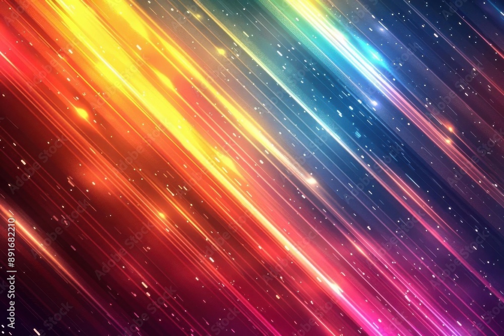 Vivid abstract background with colorful light streaks and sparkles, ideal for digital design or backdrop in vibrant projects. Vivid abstract background with colorful light streaks and sparkles, ideal for digital design or backdrop in vibrant projects.