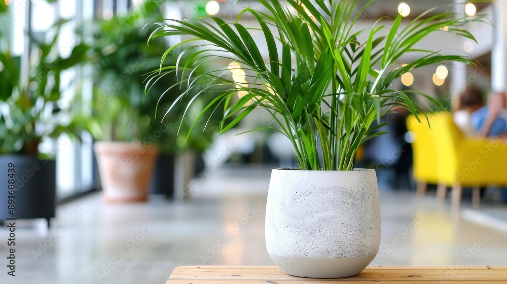 Modern indoor space with a potted green plant, cozy seating, and natural light. Bright and inviting atmosphere for relaxation or work. Modern indoor space with a potted green plant, cozy seating, and natural light. Bright and inviting atmosphere for relaxation or work.
