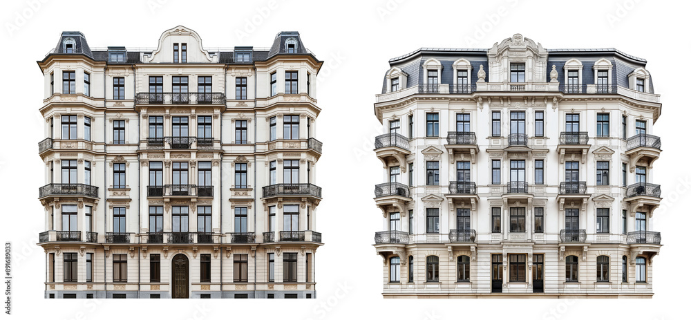 old style apartment building isolated on transparent or white background old style apartment building isolated on transparent or white background
