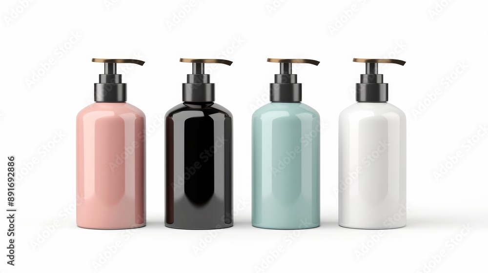 Bottle mock up on white background. Bath products isolated on white. Photo realistic photo. Bottle mock up on white background. Bath products isolated on white. Photo realistic photo.