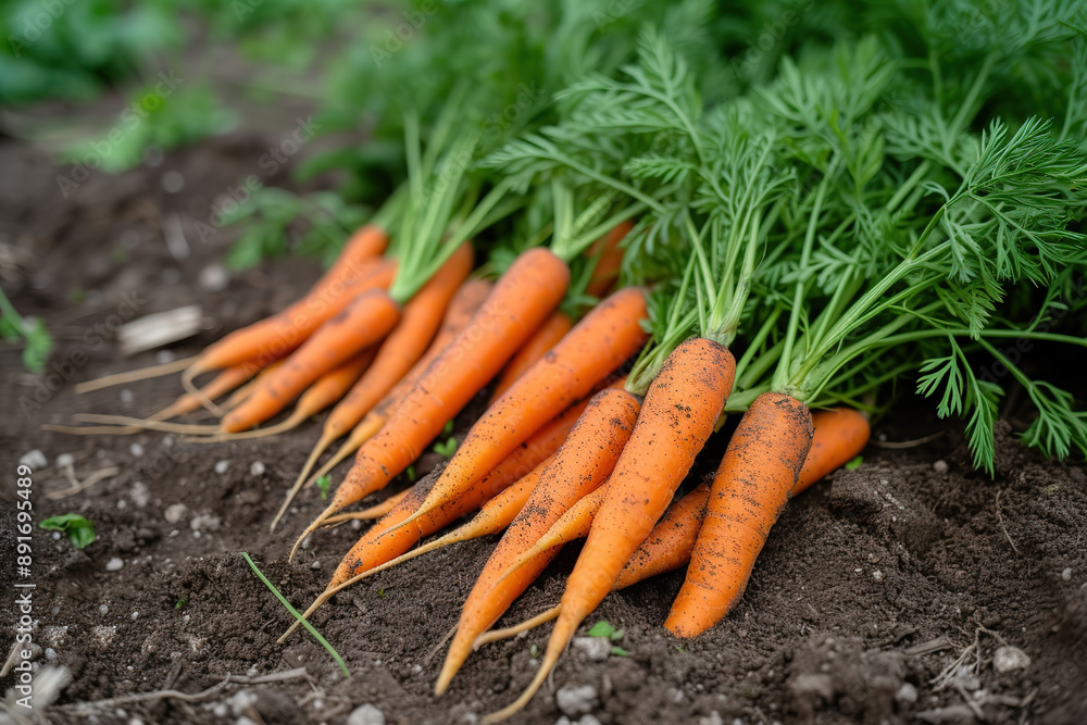 Freshly dug organic carrots Freshly dug organic carrots