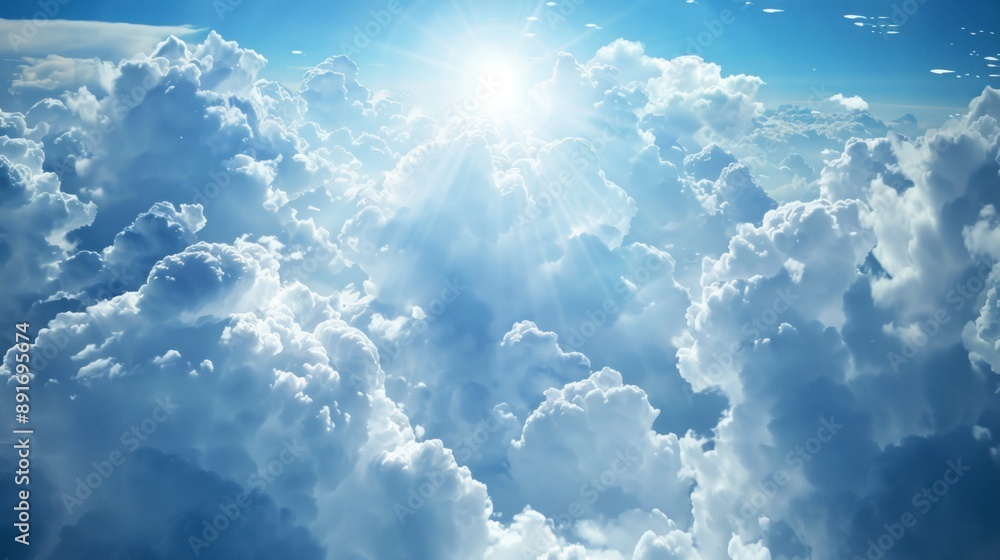 Naklejka premium sky background concept with copy space