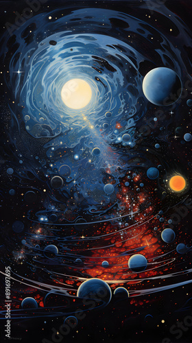 Massive planet near black hole