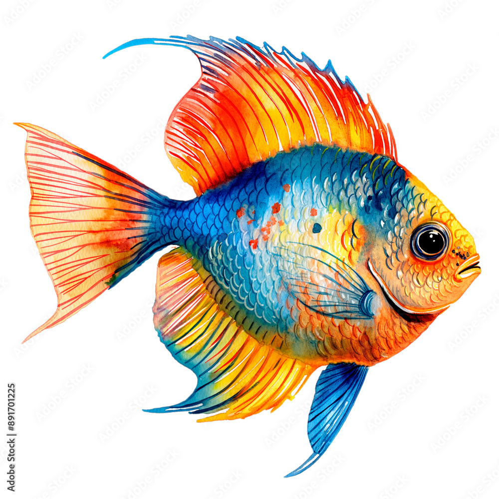 Fototapeta premium siamese fighting fish, isolated from the background