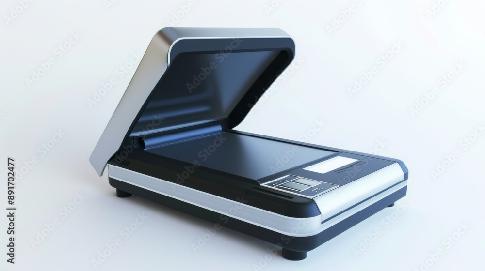 Isolated SilverScan Scanner Display on isolated white background. Electronics isolated on white. Photo realistic photo. Isolated SilverScan Scanner Display on isolated white background. Electronics isolated on white. Photo realistic photo.