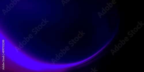 Abstract Purple and Blue Swirl on Black Background