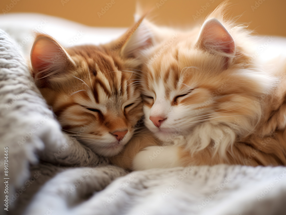 two sleepy cats lounging lazily two sleepy cats lounging lazily