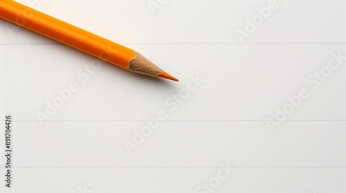 A pencil is on a white background © OZTOCOOL