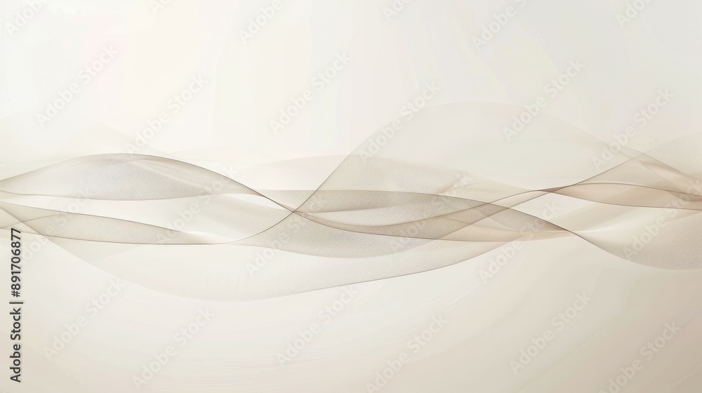 Abstract beige wave pattern background. Flowing beige wave patterns on a white background. Ideal for a minimalist design. Abstract beige wave pattern background. Flowing beige wave patterns on a white background. Ideal for a minimalist design.
