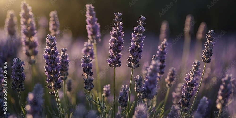 Fototapeta premium Lavender macro cinematic light shallow depth of field, shallow, field, cinematic, light.