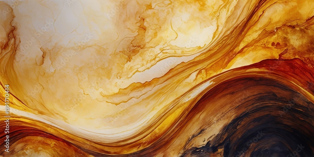 Fire, golden wave and watercolor feeling on this beautiful abstract background for business and luxury backdrop projects. Fire, golden wave and watercolor feeling on this beautiful abstract background for business and luxury backdrop projects.