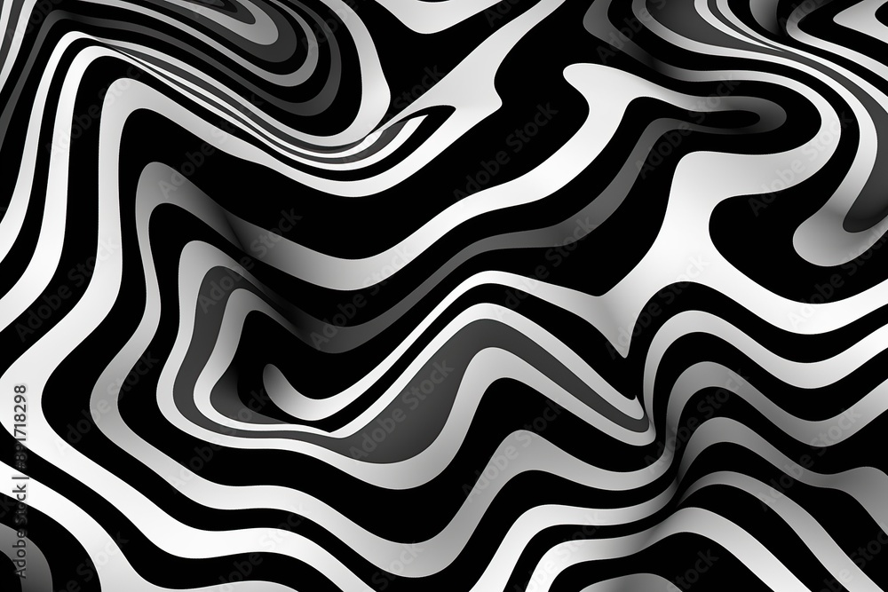 Abstract black and white squiggly lines background illustration Abstract black and white squiggly lines background illustration