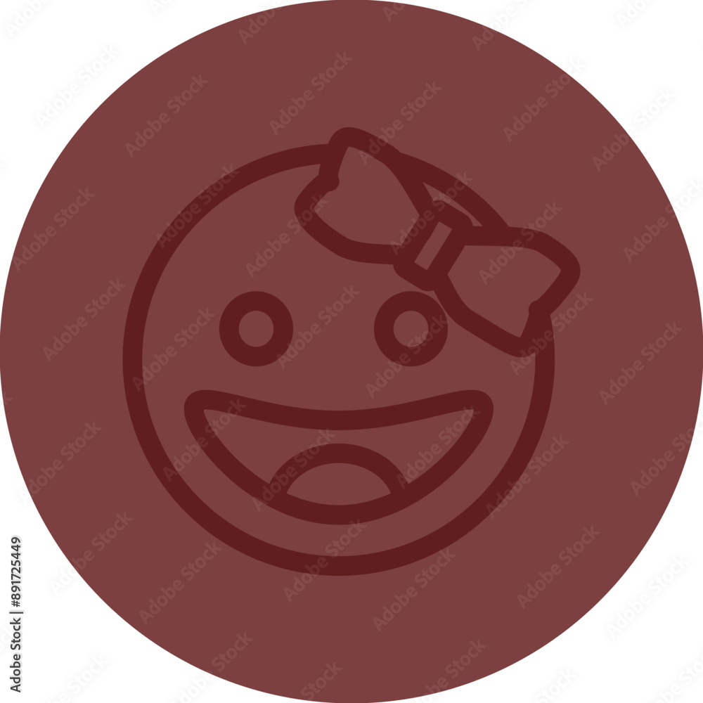 emoji bow Girl Vector Line Maroon Circle Maroon emoji bow Girl Vector Line Maroon Circle Maroon