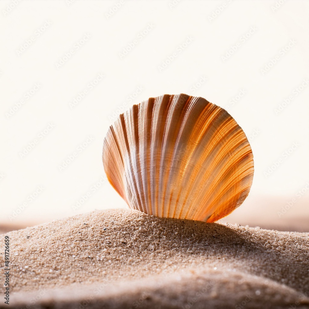 isolated seashell on sand isolated seashell on sand