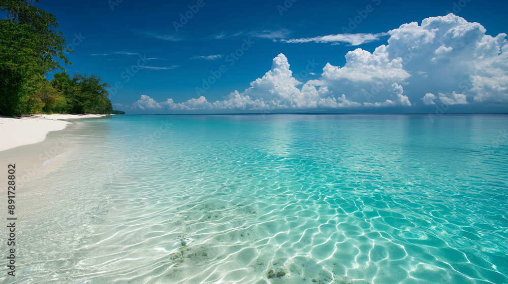 Fototapeta premium Tropical beach with turquoise water