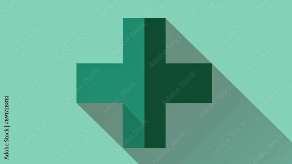 a green medical cross on a blue background a green medical cross on a blue background