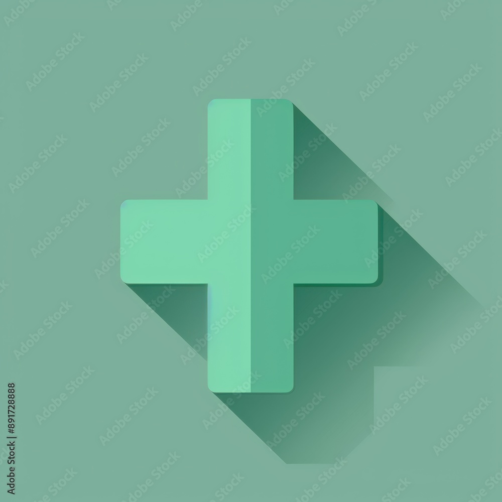 Obraz premium a green plus sign on a green background